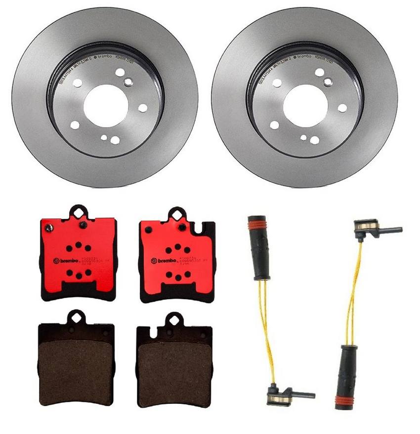 Mercedes Brembo Brakes Kit - Pads and Rotors Rear (290mm) (Ceramic) 210423101264 - Brembo 1539236KIT